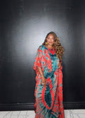 RED AND GREEN LIGHT WEIGHT BUBU DRESS