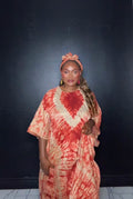 RED AND NUDE BUBU DRESS